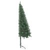 vidaXL Set pom Crăciun artificial colț LED-uri&globuri verde 240cm PVC