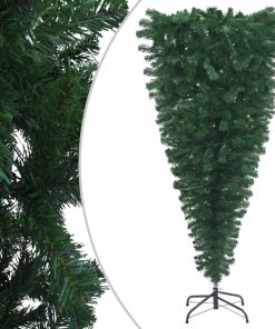 vidaXL Set pom de Crăciun artificial inversat cu LED-uri&globuri 180cm