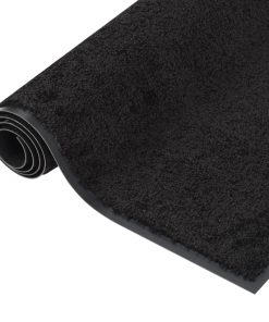 vidaXL Covoraș de ușă, negru, 80x120 cm