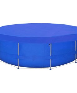 vidaXL Prelate piscină, 2 buc, PE rotundă, 460 cm, 90 g/m²