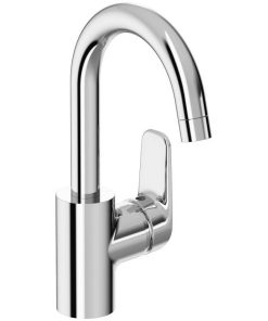 Baterie lavoar Ideal Standard, 3/8'', marimea L, monocomanda, pivotanta, pop-up metalic, crom - B1716AA