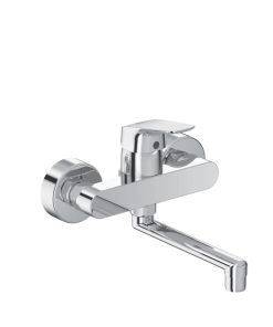 Baterie lavoar Ideal Standard Ceraflex, 1/2'', pipa lunga, cartus ceramic, pivotanta, crom - B1717AA