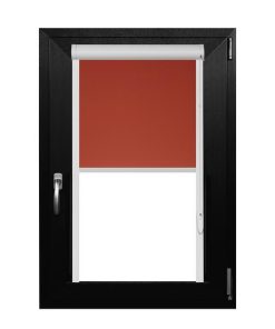 Rulou Textil , Casetat , Semiopac , Rosu Chilimbir , L 80 cm X H 140 cm