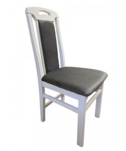 Scaun living SB Tim alb/gri, 40x43x96 cm