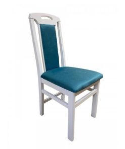 Scaun living SB Tim alb/turcoaz 40x43x96 cm