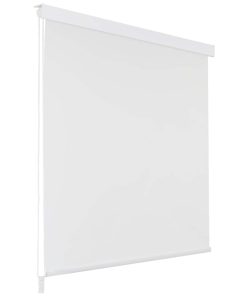 vidaXL Roletă perdea de duș 80x240 cm Alb