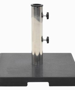 vidaXL Suport umbrelă de soare, negru, granit, 20 kg, pătrat