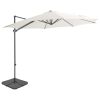 vidaXL Umbrelă de exterior cu bază portabilă, nisipiu
