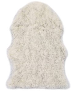 vidaXL Covor, gri melanj, 60 x 90 cm, imitație de blană de oaie