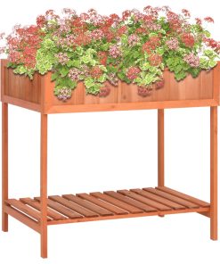 vidaXL Jardinieră plante aromatice, 80x60x80 cm, lemn masiv de brad