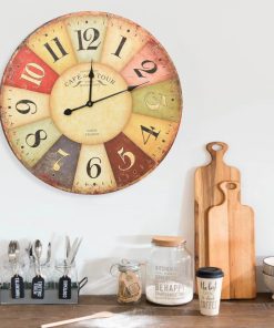 vidaXL Ceas de perete vintage colorat, 60 cm