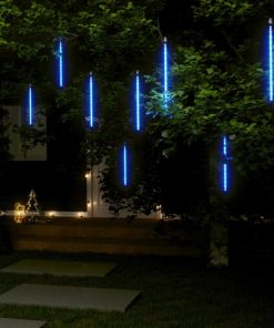 vidaXL Lumini de meteoriți 8 buc. albastru 30 cm 192 LED-uri int./ext.