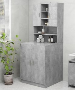 vidaXL Dulap mașină de spălat, gri beton, 70,5x25,5x90 cm