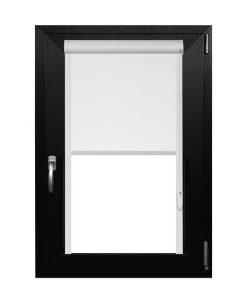 Rulou Textil , Casetat , Semiopac , Alb , L 77 cm X H 140 cm