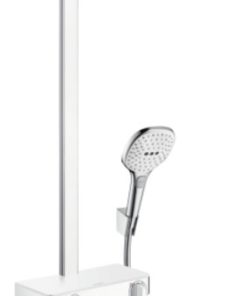 Showerpipe Hansgrohe Select E 300 2jet cu baterie Shower Tablet 300 alb-crom