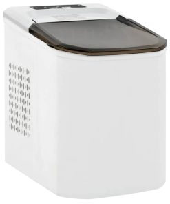 vidaXL Aparat de făcut cuburi de gheață, alb, 1,4 L, 15 kg / 24 h