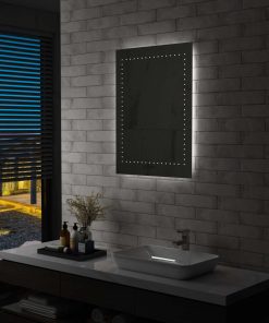 vidaXL Oglindă cu LED de perete de baie, 60 x 80 cm