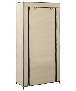 vidaXL Pantofar cu husă, crem, 58x28x106 cm, material textil