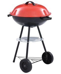 vidaXL Grătar pe cărbuni tip ceainic XXL portabil cu roți, 44 cm