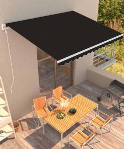 vidaXL Copertină retractabilă automat, antracit, 400 x 300 cm