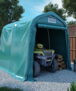 vidaXL Cort de garaj, verde, 1,6 x 2,4 m, PVC