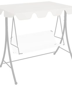 vidaXL Copertină de rezervă leagăn grădină, alb, 188/168x145/110cm