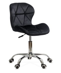 Scaun de birou negru, catifea, rotativ OFF 334