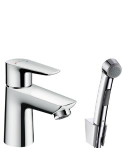 Baterie lavoar Hansgrohe Talis E cu dus tip bideu pentru igiena intima  ventil push-open
