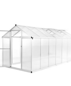 vidaXL Seră, 15,6 m³, 421x190x195 cm, aluminiu