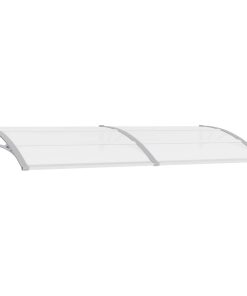 vidaXL Copertină de ușă, gri, 240 x 100 cm, PC