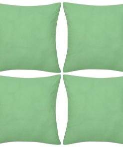 Huse de pernă din bumbac, 40 x 40 cm, măr verde, 4 buc.