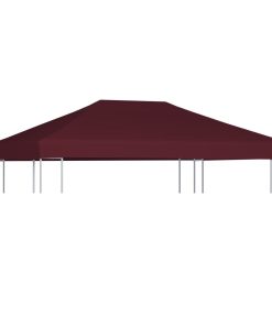 vidaXL Acoperiș pentru pavilion, 310 g/m², roșu bordo, 3 x 4 m