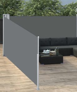 vidaXL Copertină laterală retractabilă, antracit, 100 x 1000 cm