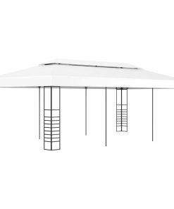 vidaXL Pavilion marchiză, alb, 6 x 3 m