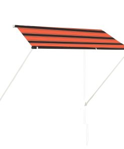vidaXL Copertină retractabilă, portocaliu și maro, 250 x 150 cm