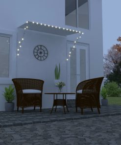 vidaXL Copertină retractabilă cu LED, crem, 250 x 150 cm