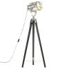 vidaXL Lampă de podea trepied, negru, 97 cm, lemn masiv de mango