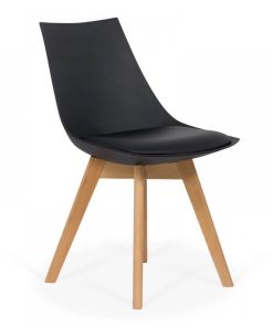 Scaun living cu picioare din lemn BUC 245 negru