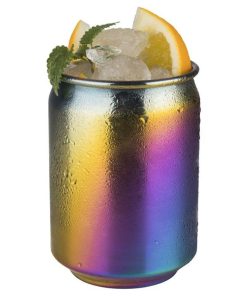 Cana inox fara maner aspect curcubeu APS 350 ml