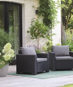 Set 2 fotolii gradina grafit Keter California