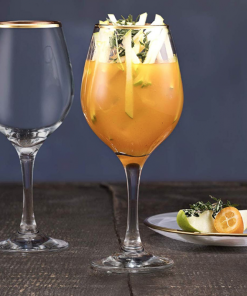 Set 6 pahare vin alb Pasabahce Amber Golden Touch 290 ml