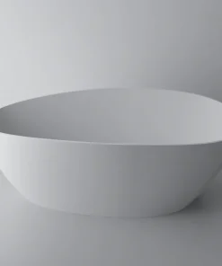 Cada freestanding Cast Marble Praga XL 170x70x62 cm Alb Lucios