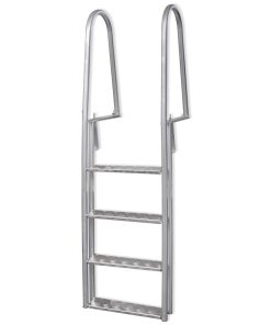 vidaXL Scară amdocare/piscină cu 4 trepte, aluminiu, 167 cm