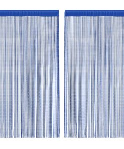 vidaXL Draperii cu franjuri, 2 buc., 100 x 250 cm, albastru