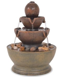 vidaXL Fântâna interioară cu pompă, polirășină