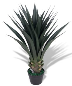 vidaXL Plantă Yucca artificială cu ghiveci, 85 cm, verde