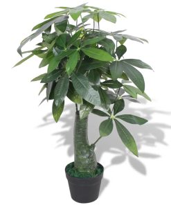 vidaXL Plantă artificială Arborele norocos cu ghiveci, 85 cm, verde