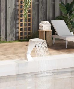 vidaXL Fântână de piscină, argintiu, 64x30x52 cm, oțel inoxidabil