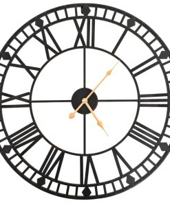 vidaXL Ceas de perete vintage, cu cuarț, mecanism metal, 60 cm, XXL