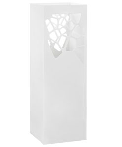 vidaXL Suport de umbrele, alb, oțel, model pietre